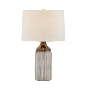 Mitzi Lighting Raisa Table Lamp - Aged Brass/Ceramic Affogato - HL1031201-AGB/CAF