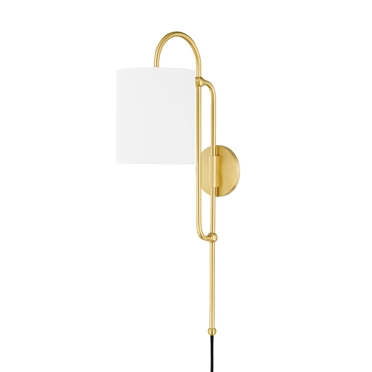 Caroline Plug-in Sconce | Mitzi Lighting - HL641201-AGB