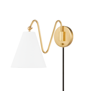 Mitzi Lighting Onda Plug-In Sconce - Hl699101-Agb