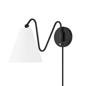 Mitzi Lighting Onda Plug-In Sconce - Hl699101-Sbk