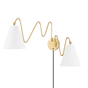 Mitzi Lighting Onda Plug-In Sconce - Hl699102-Agb