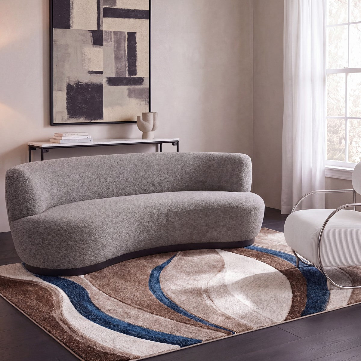 BEIGE / BLUE
