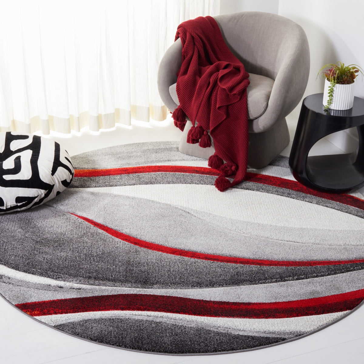GREY / RED