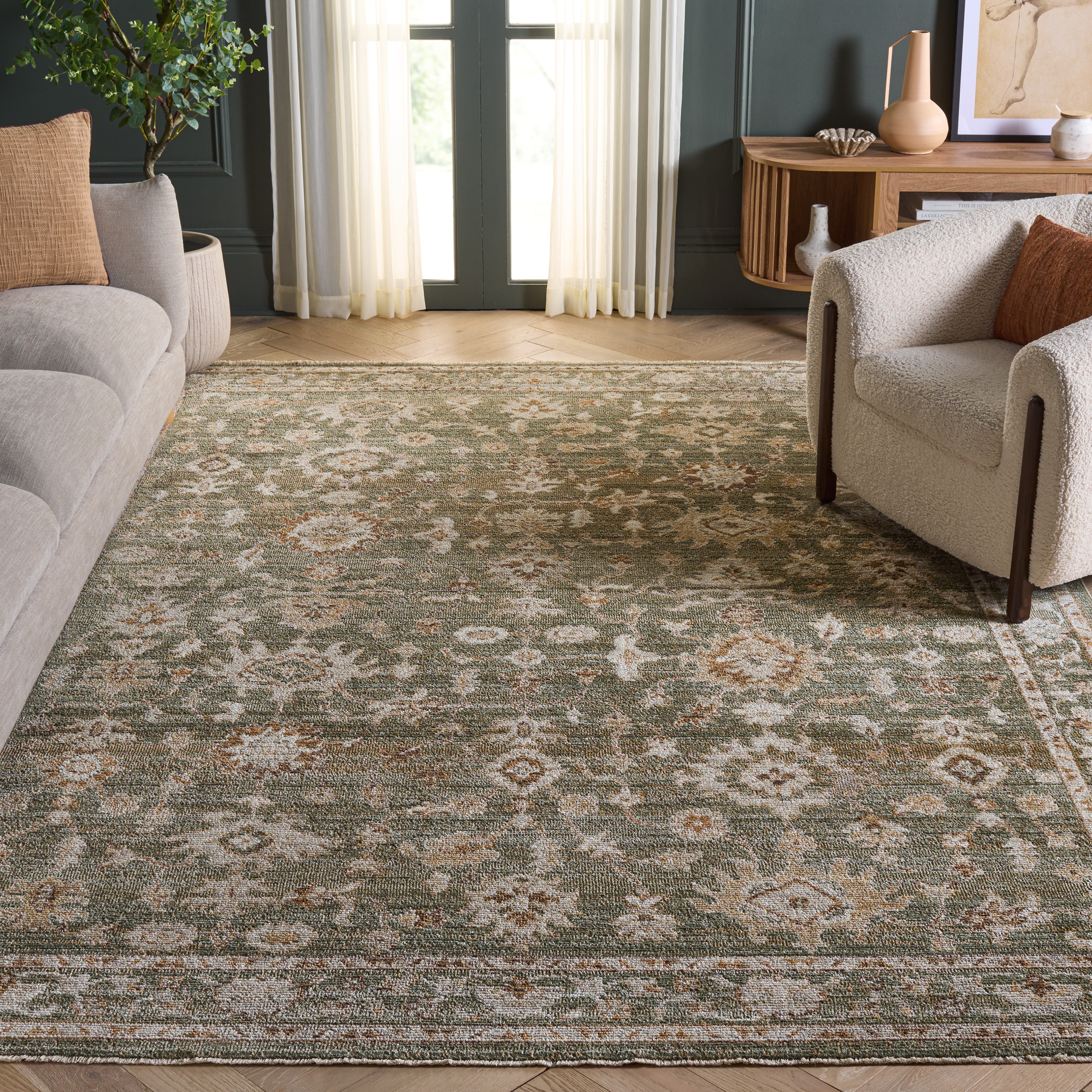 HAZEL 504 – GREEN / IVORY