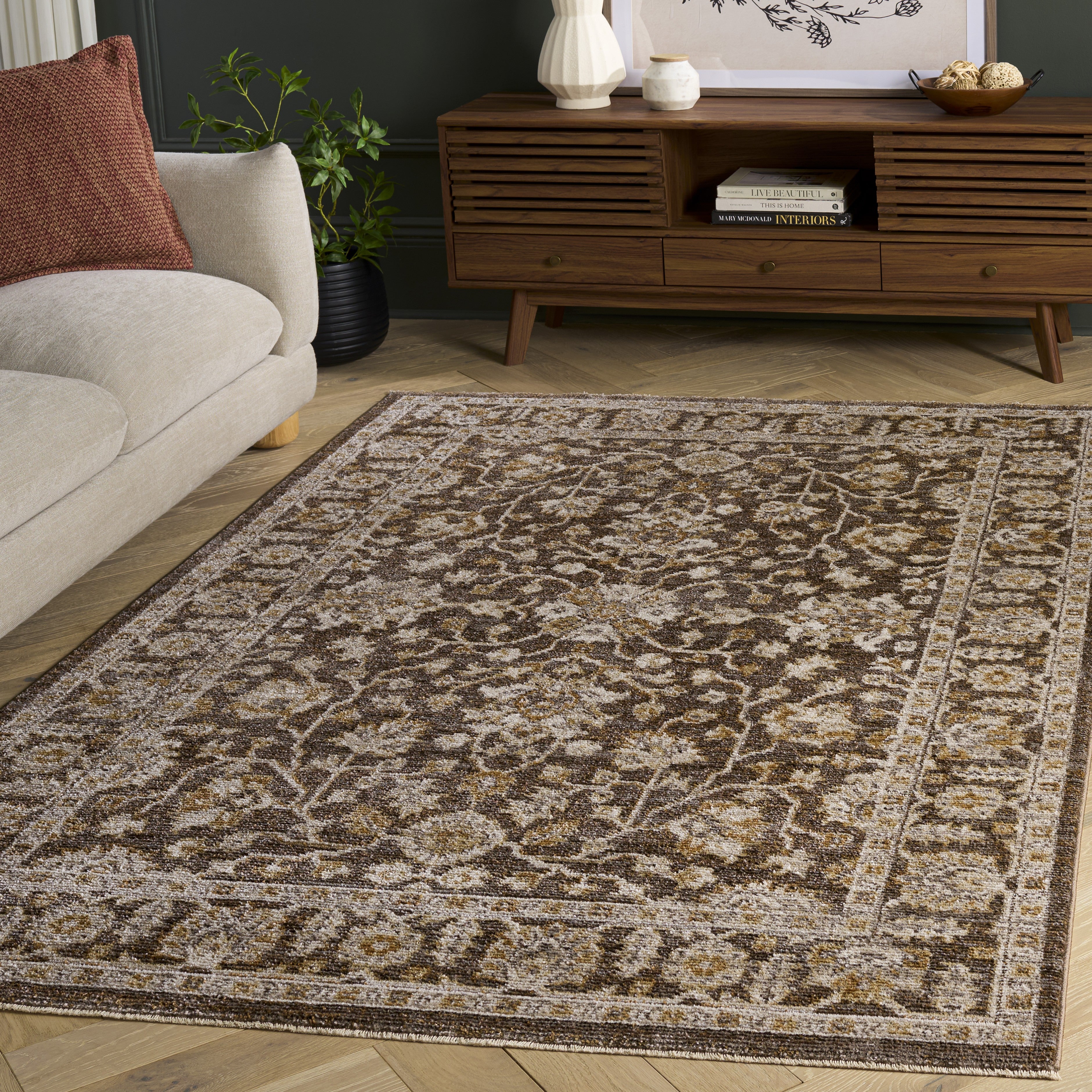 BROWN / IVORY