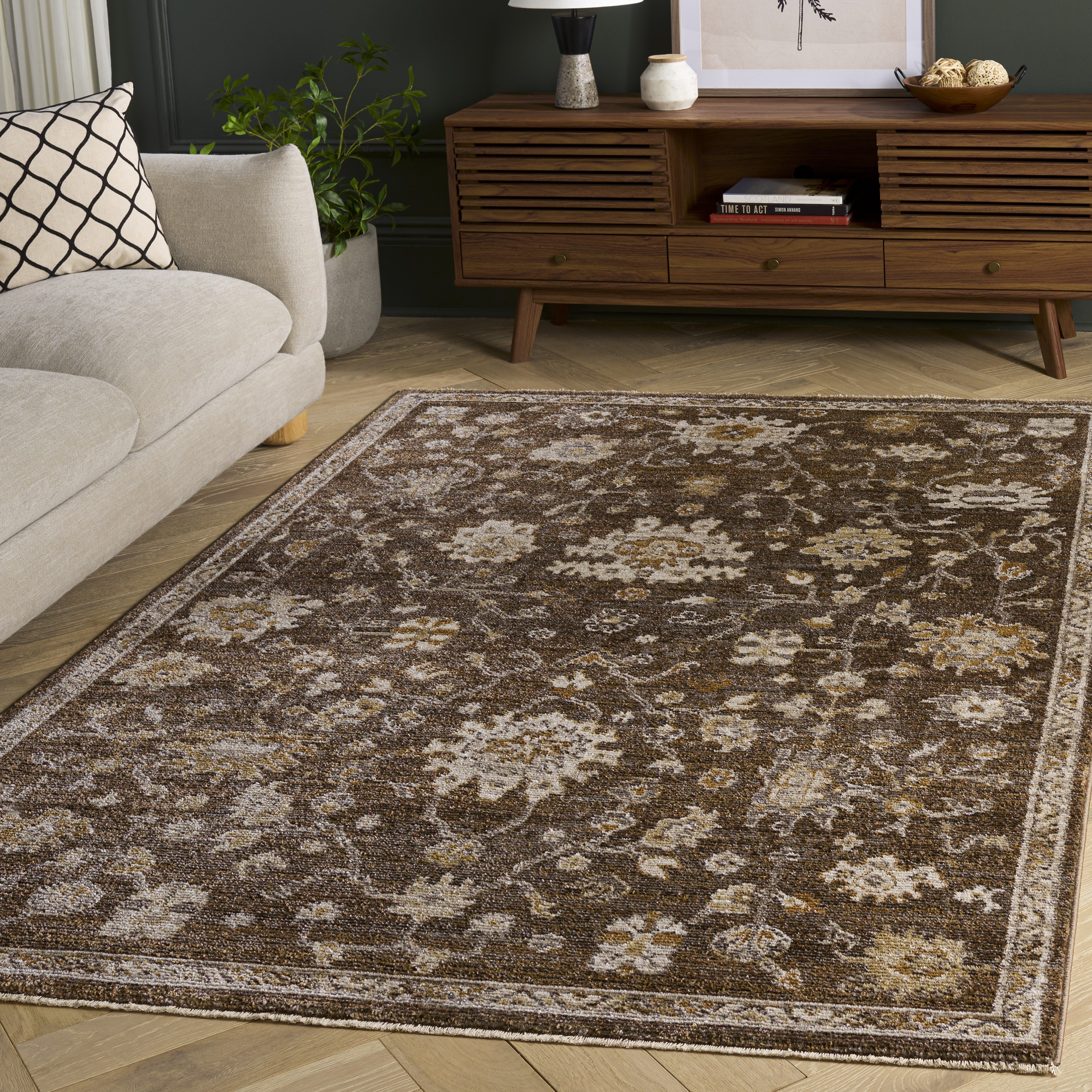 BROWN / IVORY