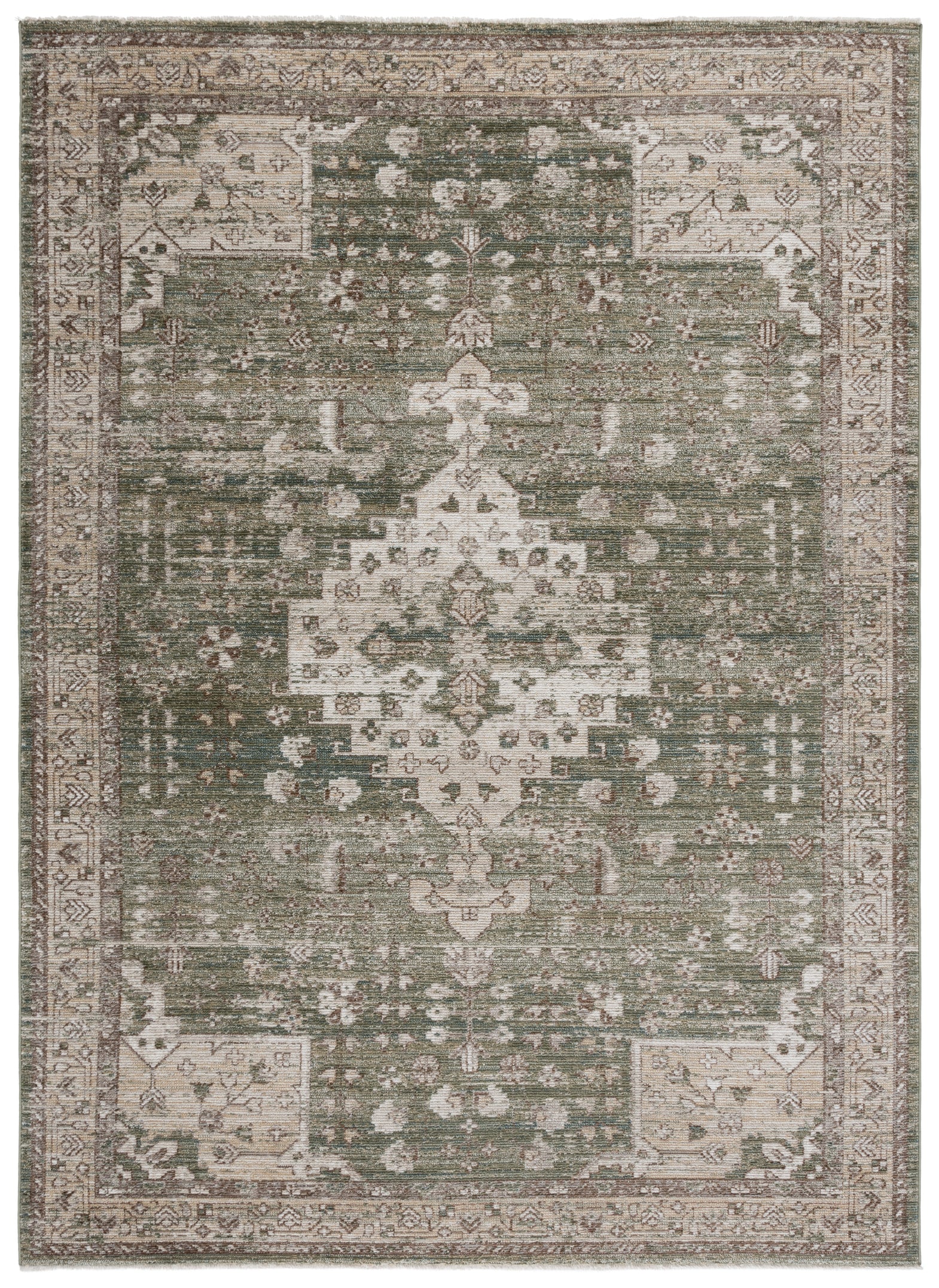 HAZEL 518 – GREEN / BEIGE