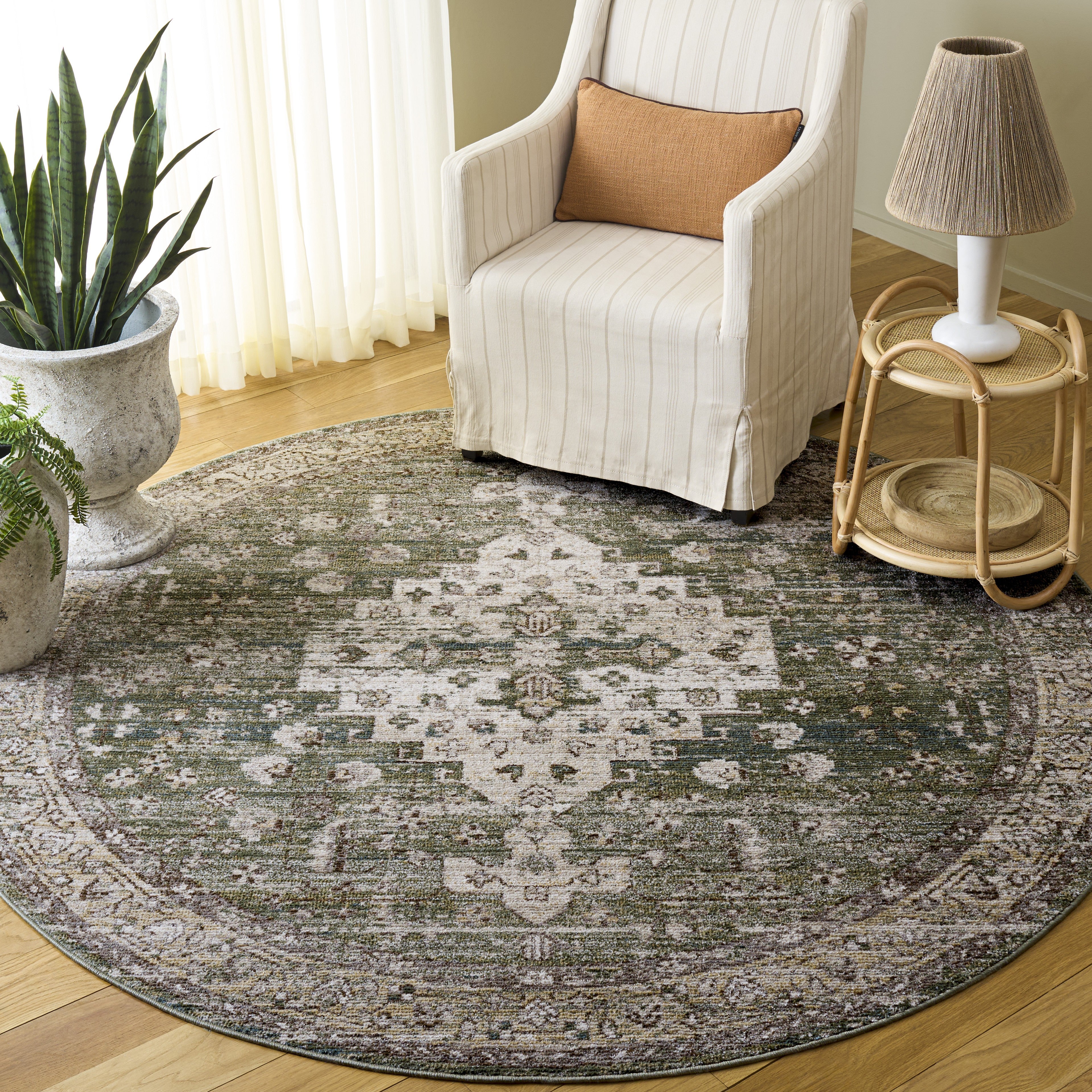 HAZEL 518 – GREEN / BEIGE