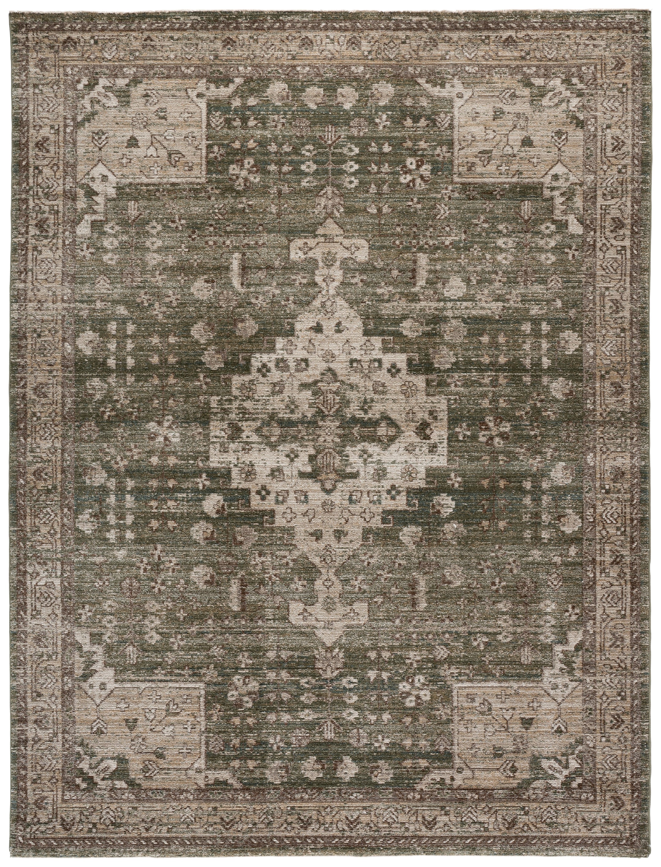 HAZEL 518 – GREEN / BEIGE