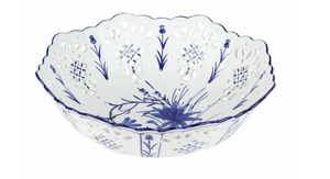 The Enchanted Home Pierced Scalloped Porcelain Bowl