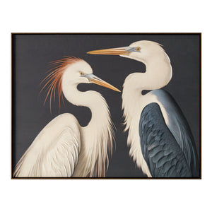 Moe's Home Collection - Two Cranes Framed Painting - JQ-1043-37