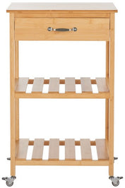 Safavieh Corteau Kitchen Cart, KCH1900 - Natural 