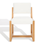 safavieh couture galileo linen dining chair, knt4113 - Natural / Ivory