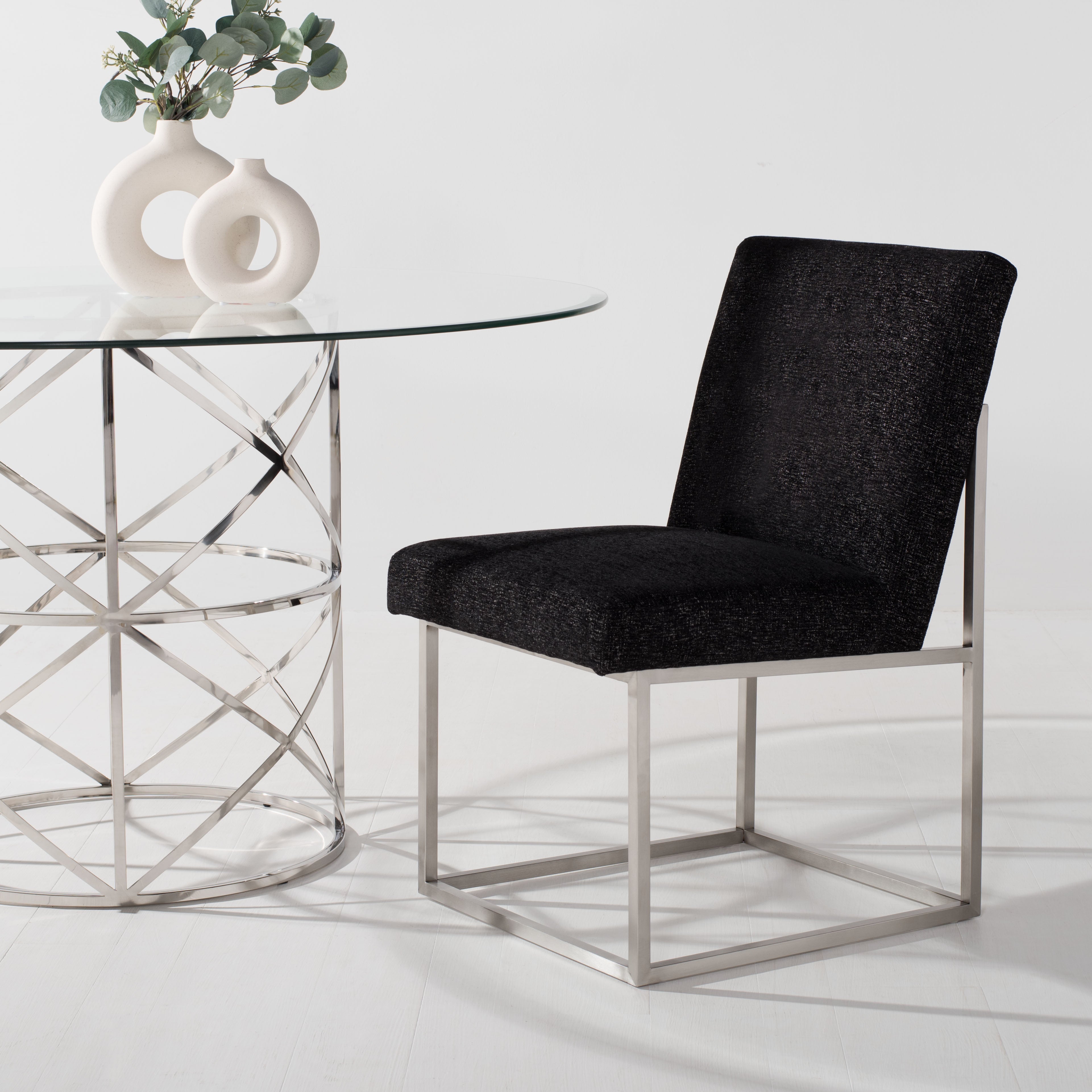 BLACK / SILVER-Upholstery