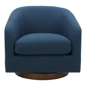 Moe's Home Collection - Oscy Swivel Chair Dark Atlantic - KQ-1015-26-USA