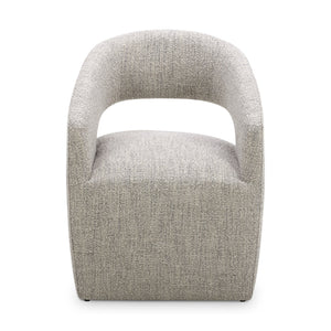 Moe's Home Collection - Barrow Rolling Dining Chair Performance Fabric Grey Storm - KQ-1024-39-USA