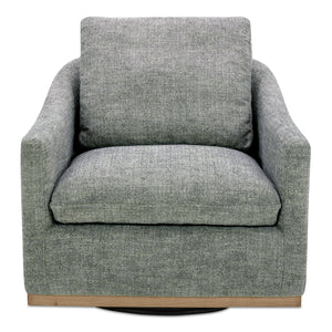 Moe's Home Collection - Linden Swivel Chair Slated Moss - KQ-1029-37-USA