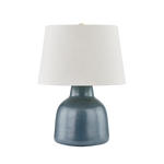 Hudson Valley Lighting Ridgefield Table Lamp-Aged Brass/Ceramic Textured Navy