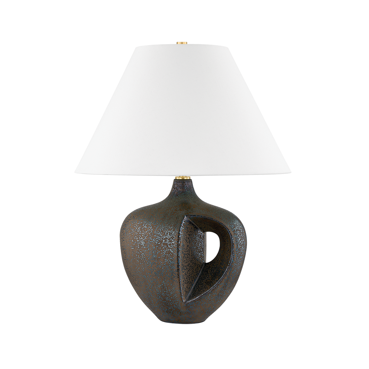 Hudson Valley Lighting Avenel Table Lamp-Aged Brass/Ceramic Reactive Bronze