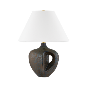 Hudson Valley Lighting Avenel Table Lamp-Aged Brass/Ceramic Reactive Bronze