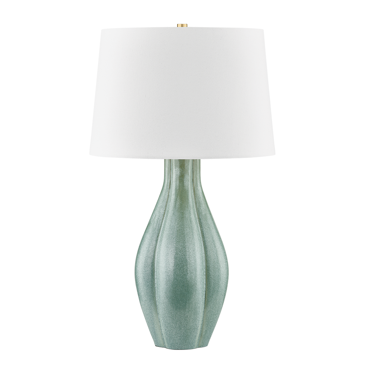 Hudson Valley Lighting Galloway Table Lamp-Aged Brass/Ceramic Moss Ivory
