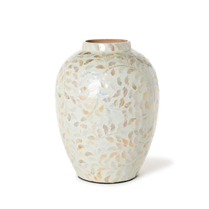 Tozai Home 14" Opalescent Mother of Pearl Vase - LAC137