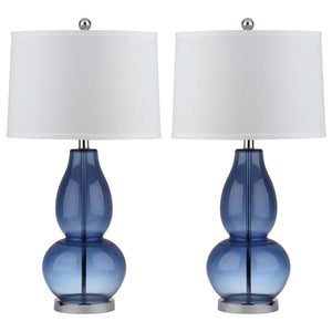 Safavieh Mercurio 28.5 Inch H Double Gourd Lamp (Set of 2), LIT4155