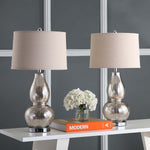 Mercurio 28.5 Inch H Double Gourd Lamp (Set of 2) | Safavieh - LIT4155 - Ivory/Silver