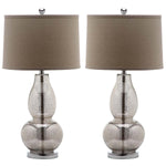 Mercurio 28.5 Inch H Double Gourd Lamp (Set of 2) | Safavieh - LIT4155 - Ivory/Silver