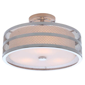 Safavieh Greta 3 Light 15.75" Dia Veil Semi Flush, LIT4230