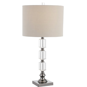 Decor Market Stacked Crystal Separated By Dark Antique Nickel Accents Table Lamp