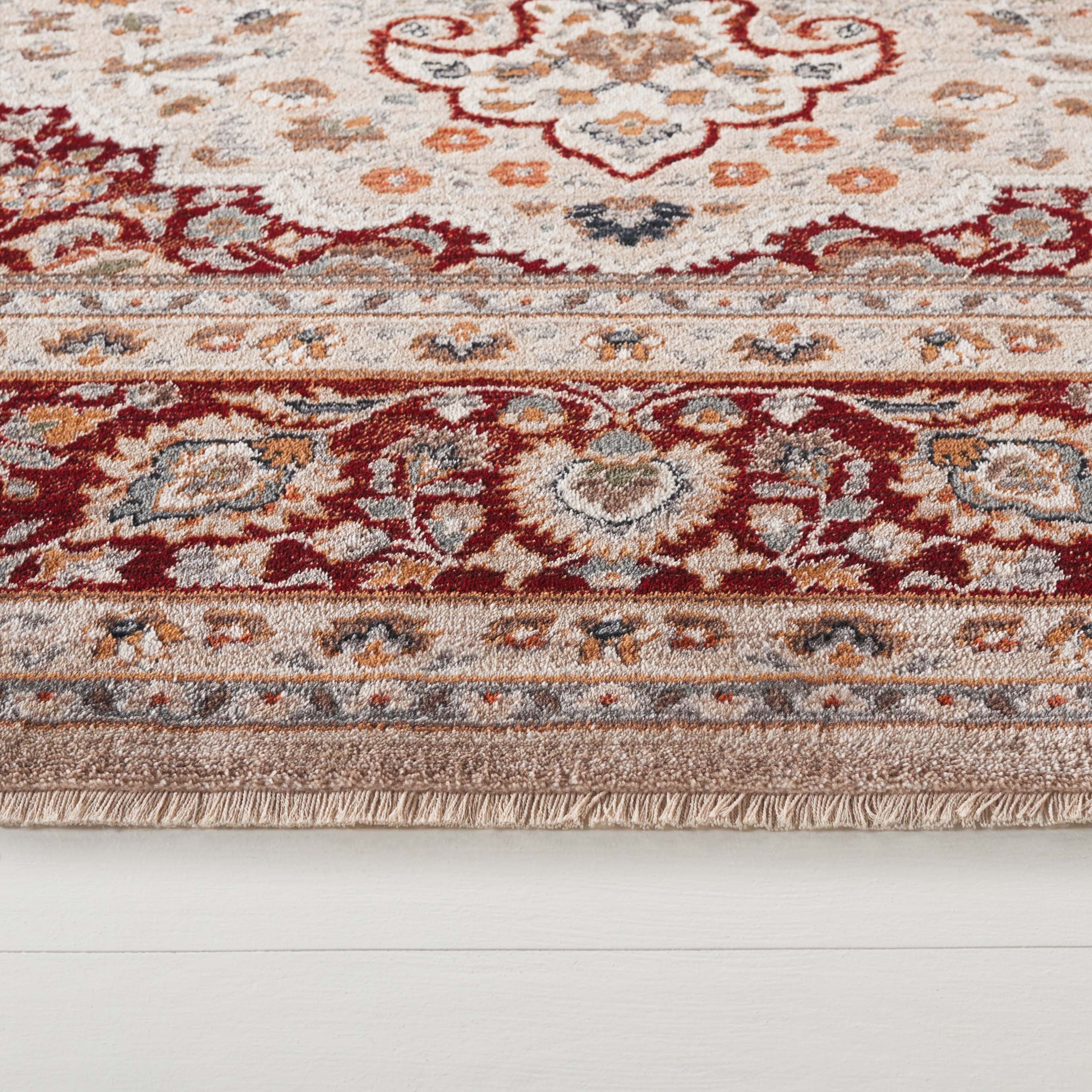BEIGE / RED