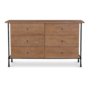Moe's Home Collection - Rene 6 Drawer Dresser Brown - LX-1078-03
