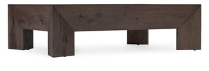 Hooker Furniture - Wade Chunky Rectangle Cocktail Table - Dark Wood - M08-80310-89