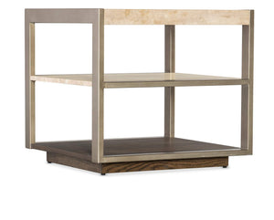 Hooker Furniture - Hammon Travertine/Metal Square Side Table - M11-80113-00