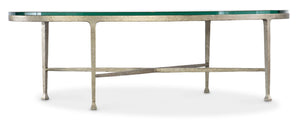 Hooker Furniture - Cora Glass Top Oval Coffee Table - Gold - M14-80211-95