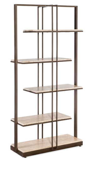 Hooker Furniture - Granger Stone & Metal Etagere - Brown - M24-50350-00