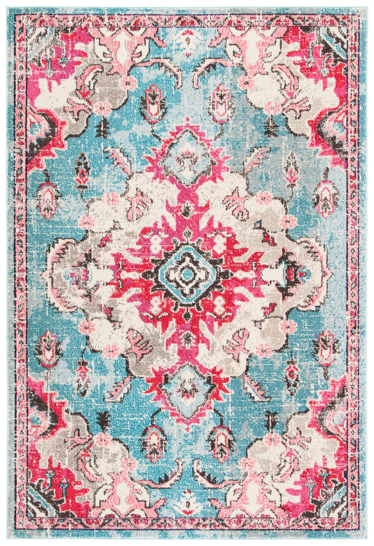 LIGHT BLUE / FUCHSIA