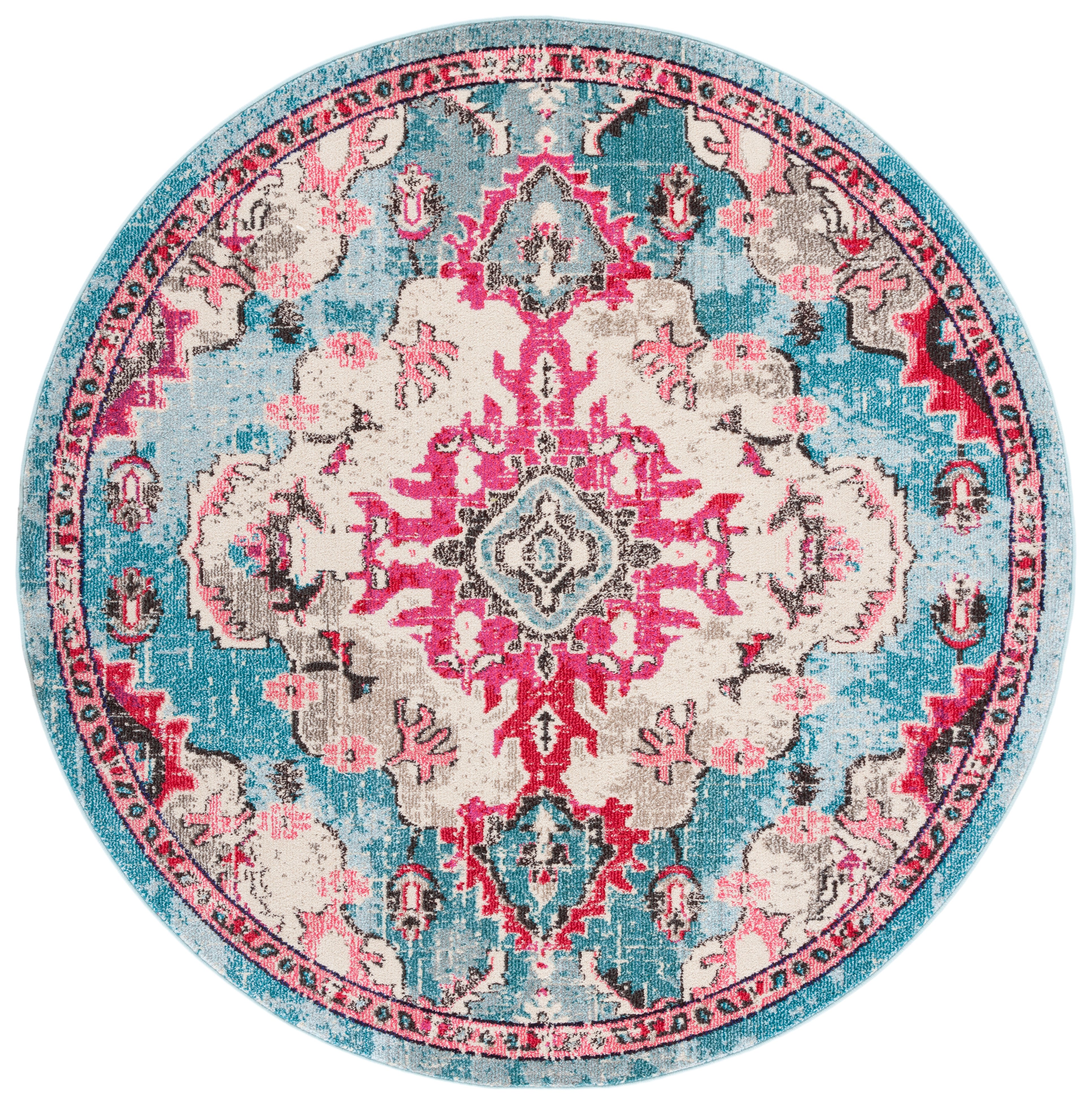 LIGHT BLUE / FUCHSIA
