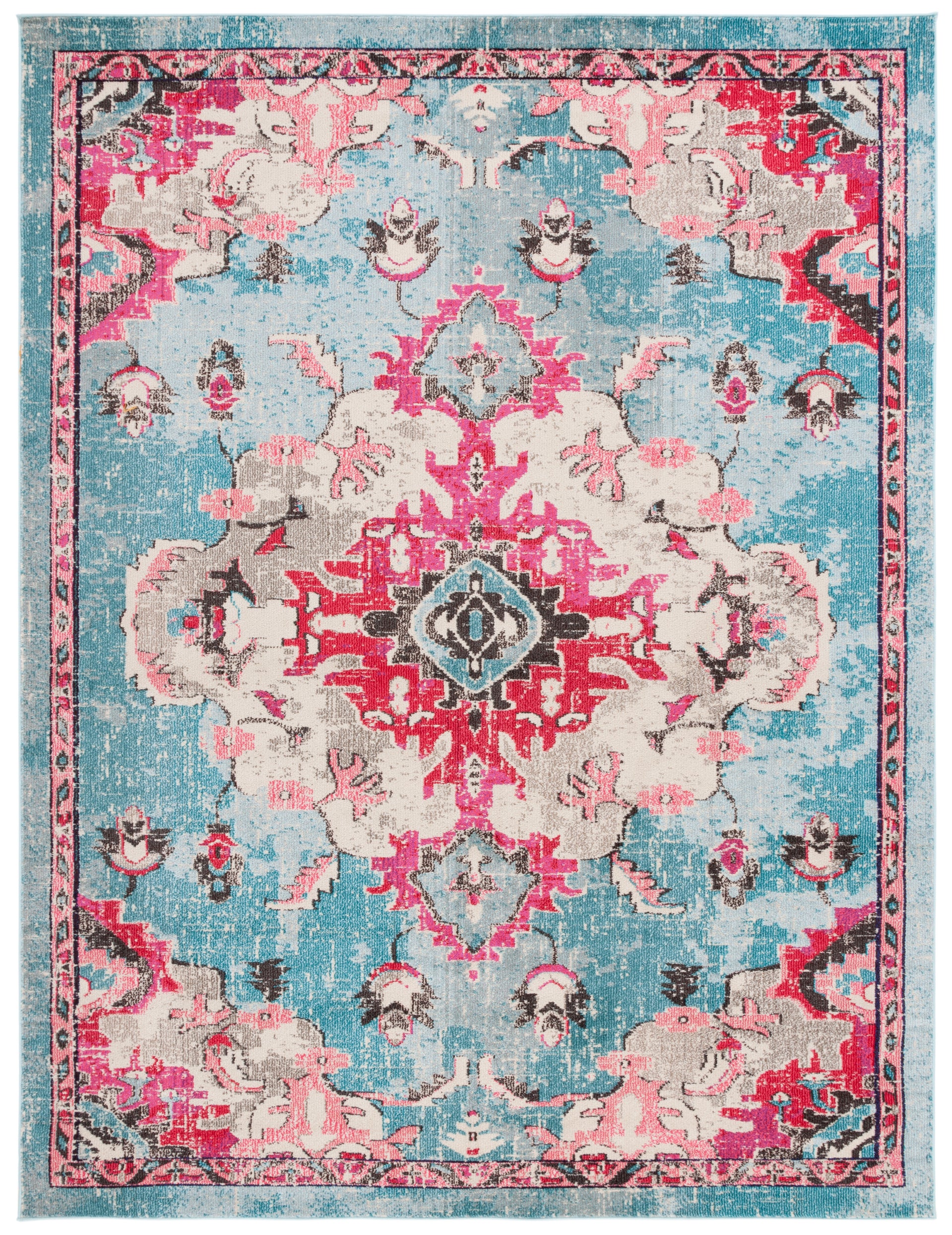LIGHT BLUE / FUCHSIA