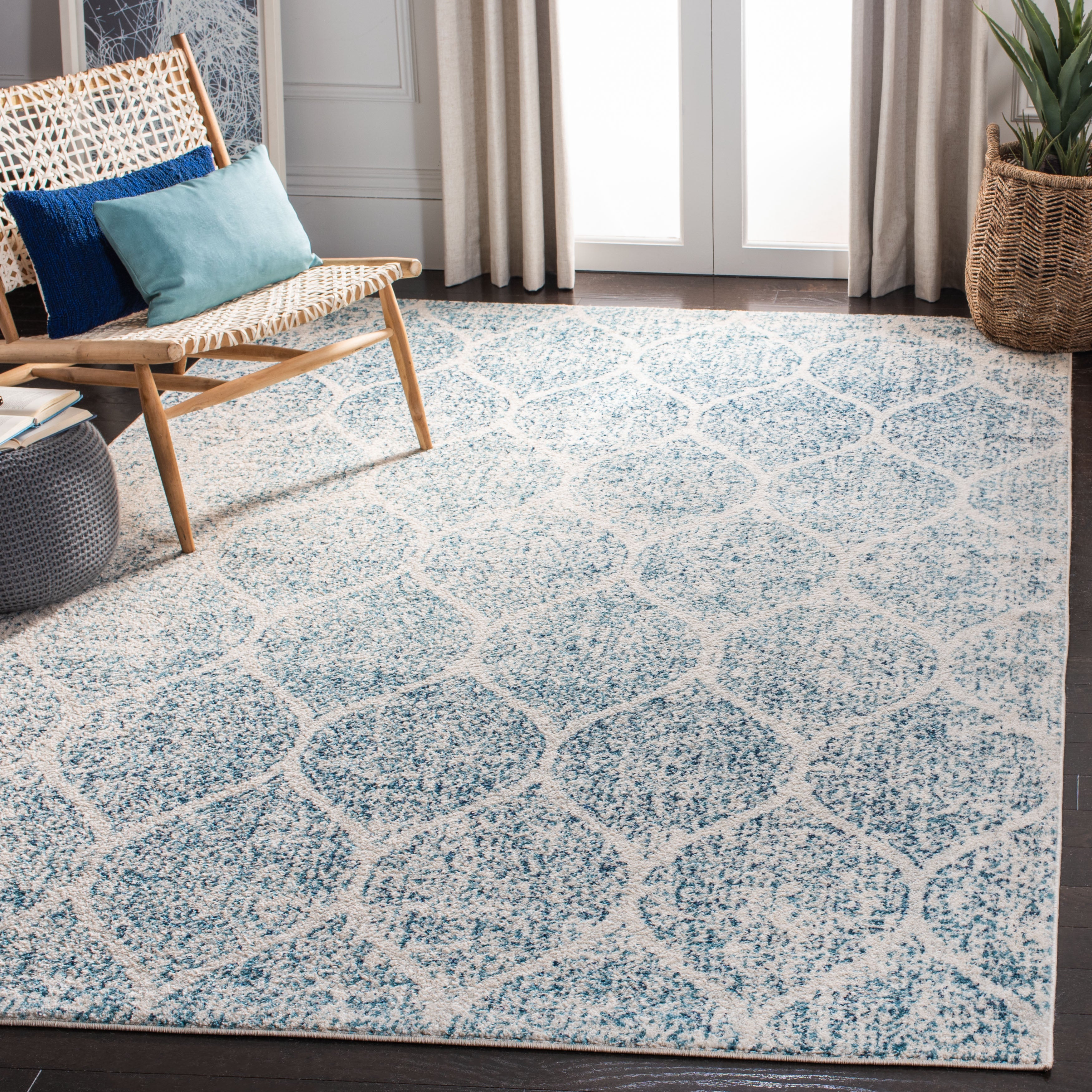 CREAM / TURQUOISE