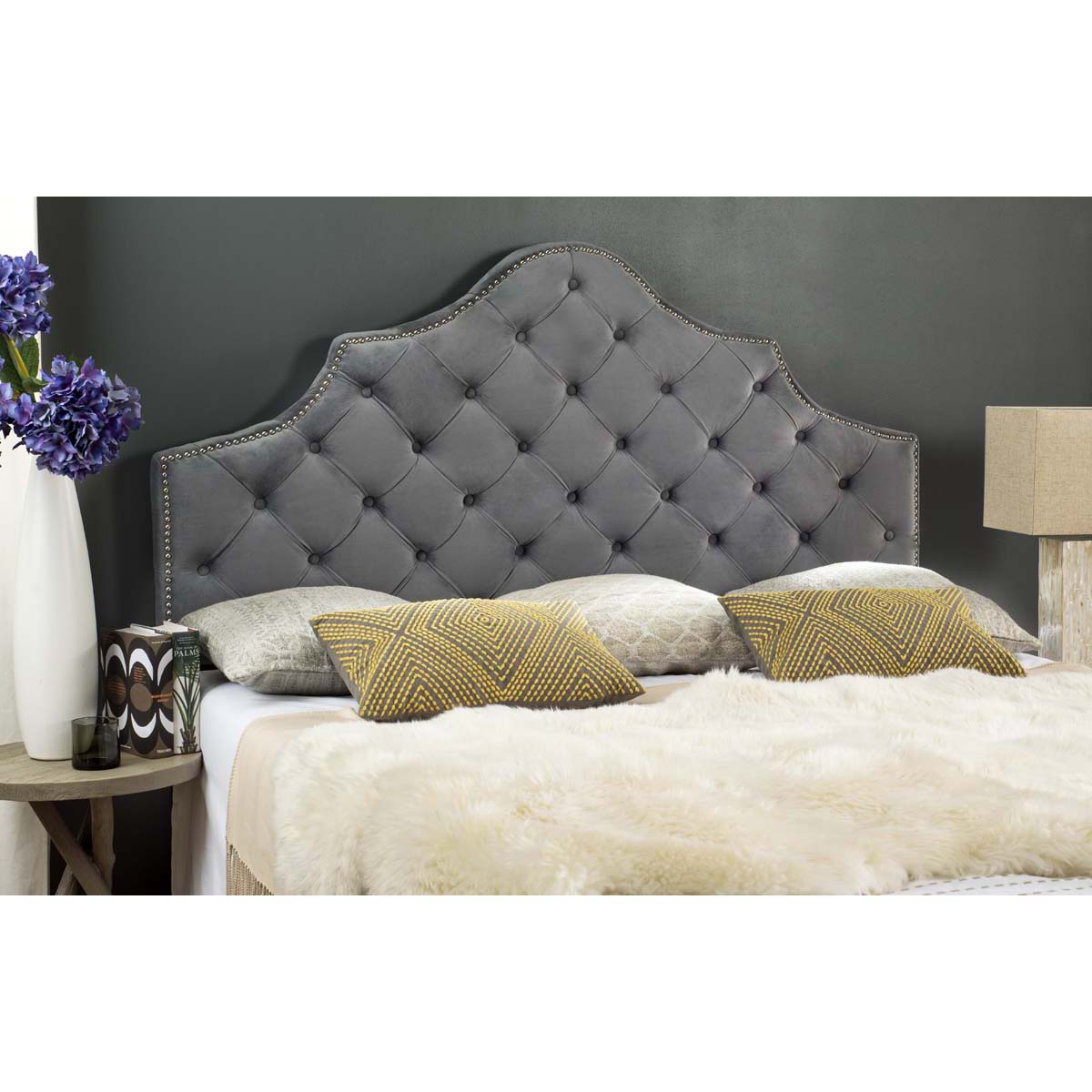 Safavieh Arebelle Headboard, MCR4035 - Pewter