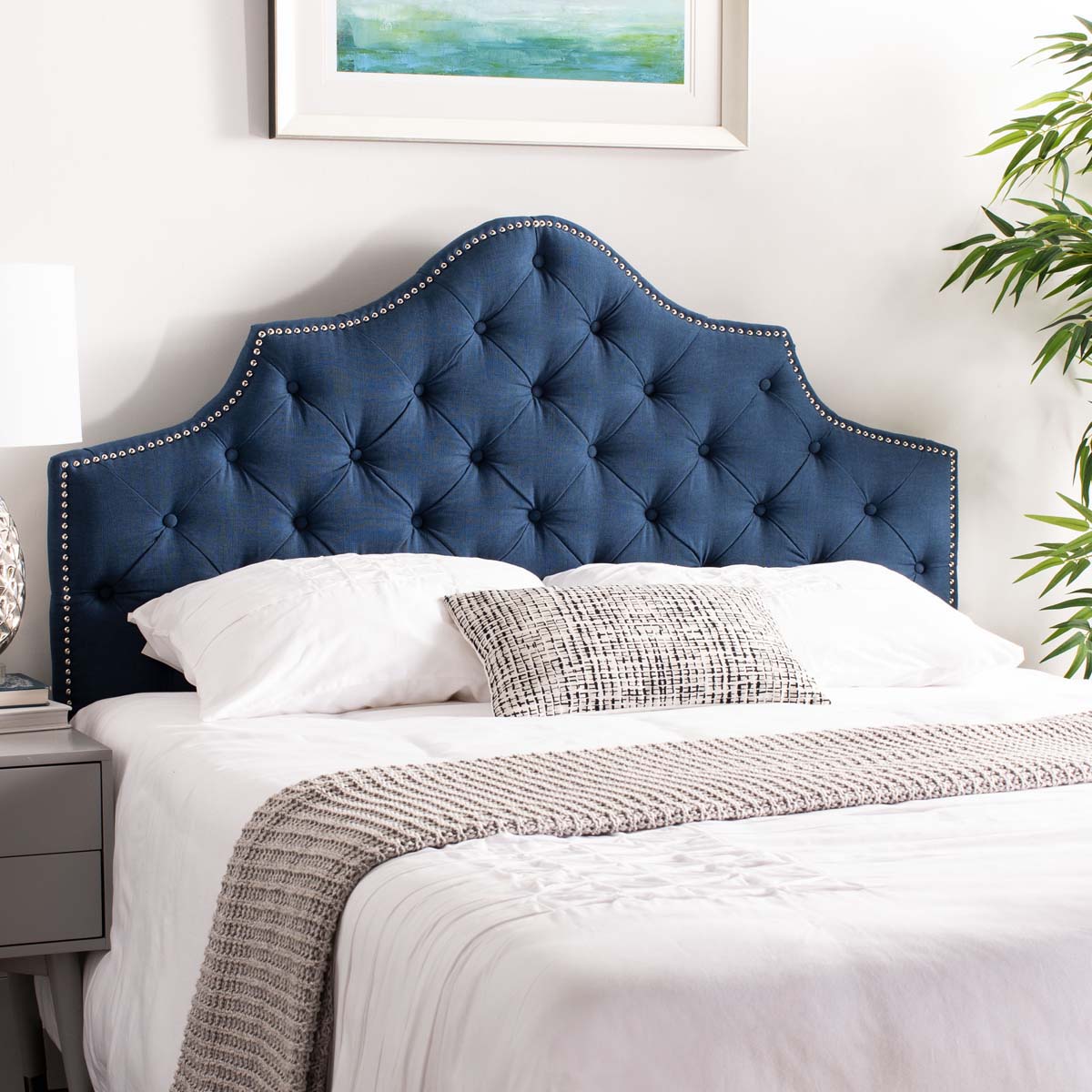 Safavieh Arebelle Headboard, MCR4035 - Steel Blue