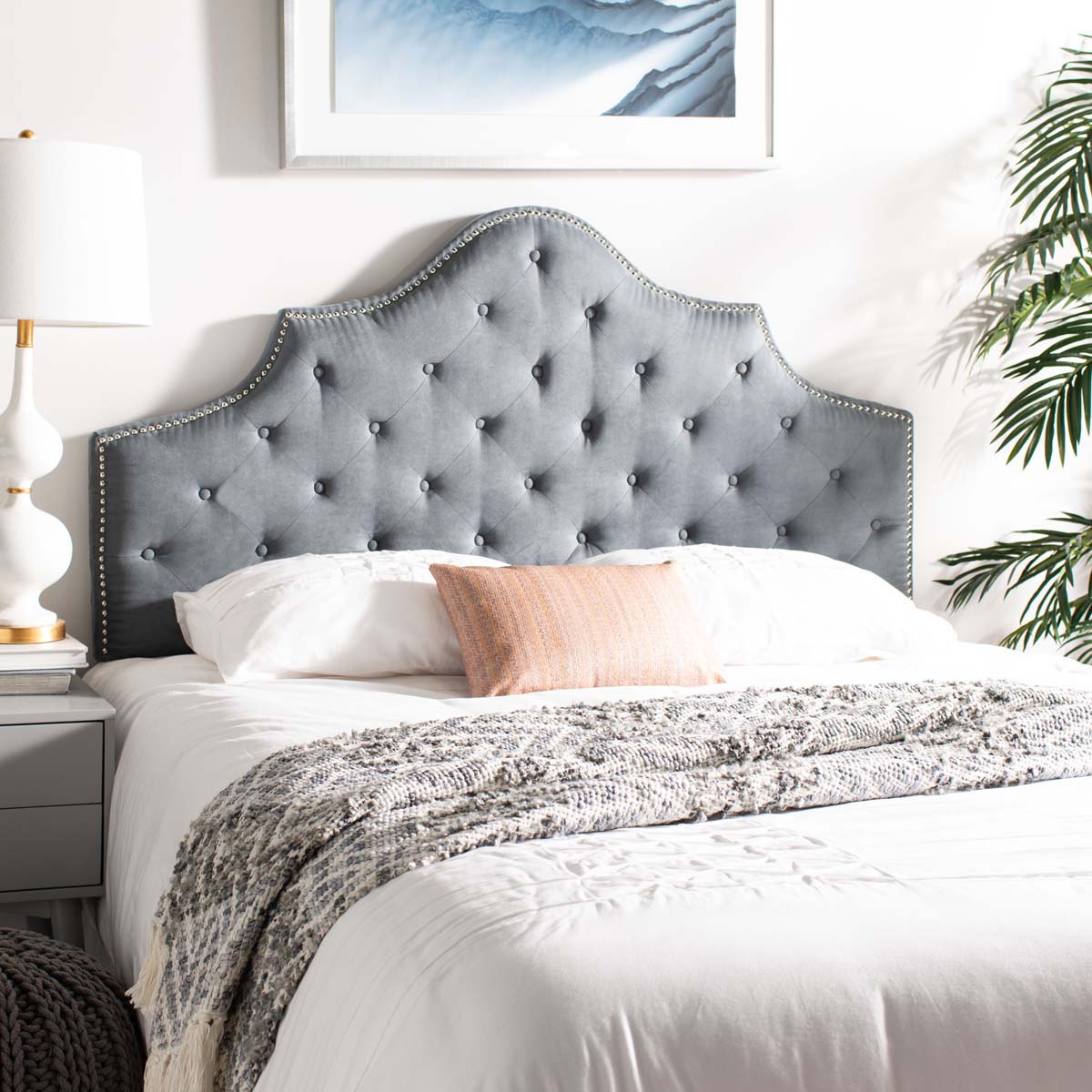 Safavieh Arebelle Headboard, MCR4035 - Grey