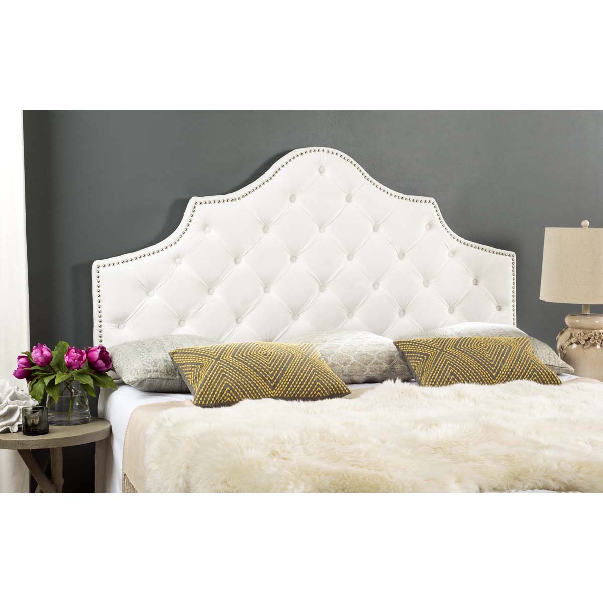 Safavieh Arebelle Headboard, MCR4035 - White