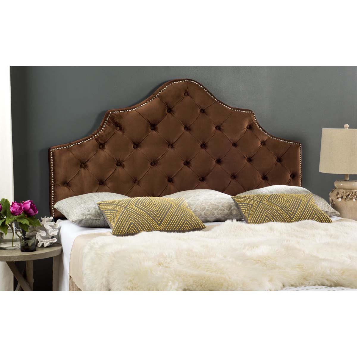 Safavieh Arebelle Headboard, MCR4035 - Chocolate