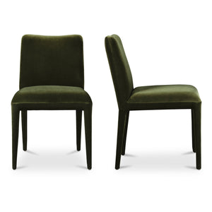 Moe's Home Collection - Calla Dining Chair Green Velvet-Set Of Two - ME-1062-27