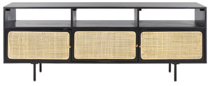 Safavieh Karol 3 Door Cane Media Stand, MED1500