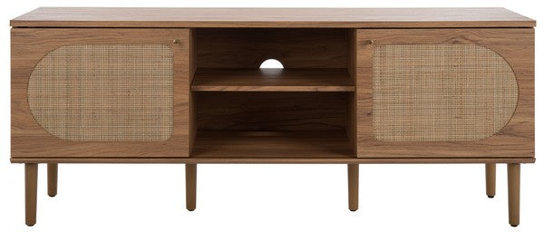 Safavieh Claude 2 Door 2 Shelf Media Stand, MED9610 - Oak