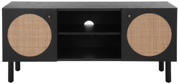 Safavieh Ophelia 2 Door 2 Shelf Media Stand, MED9615 - Black